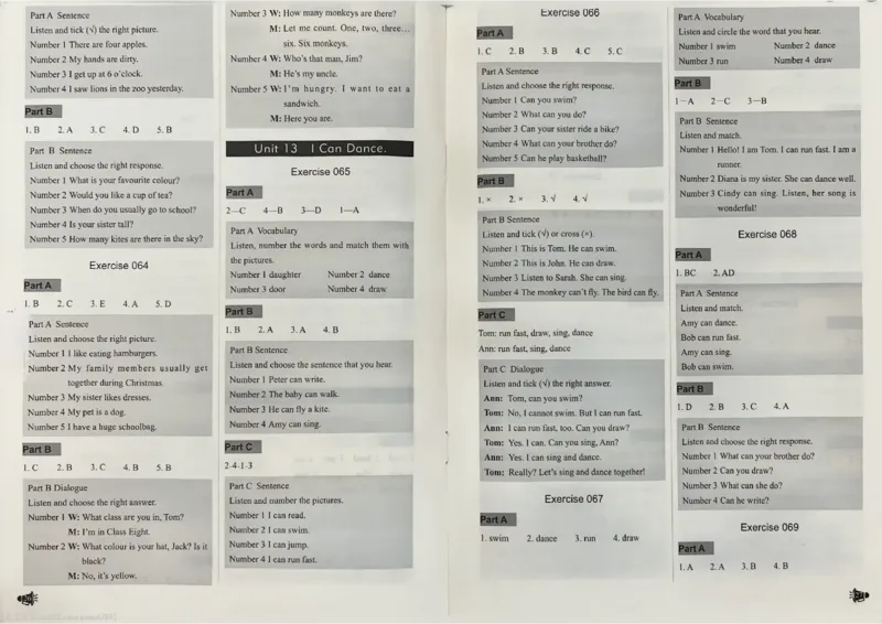 1英语~听霸答案-新_26春四年级上下册人教版_四上英语合集人教版PEP英语四年级上册新教材（教学视频+课件+动画+音频+练习+教案）_17练习资料_小学英语（预习复习资料大礼包）