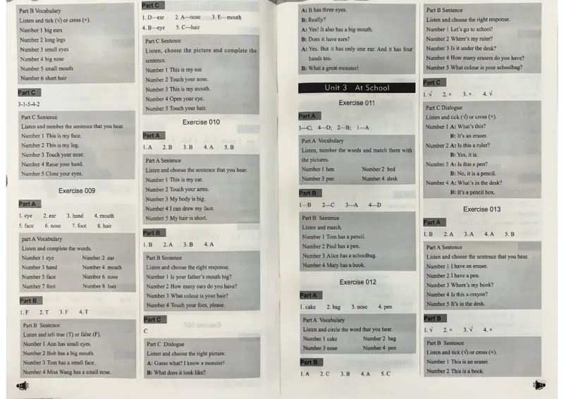 1英语~听霸答案-新_26春四年级上下册人教版_四上英语合集人教版PEP英语四年级上册新教材（教学视频+课件+动画+音频+练习+教案）_17练习资料_小学英语（预习复习资料大礼包）