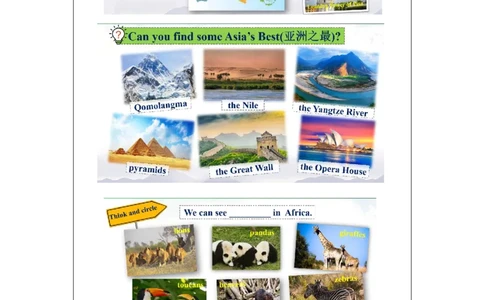 1209六年级英语(人教版)Seven+Continents-3学习任务单_26春四年级上下册人教版_四上英语合集人教版PEP英语四年级上册新教材（教学视频+课件+动画+音频+练习+教案）_17练习资料