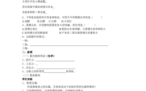 课题1生活中常见的盐教学案_初中化学_01.人教版初中化学_01.初中化学课件PPT--教案--试题_初中化学全套_化学教案_化学：人教版九年级下册导学案（2套20份）