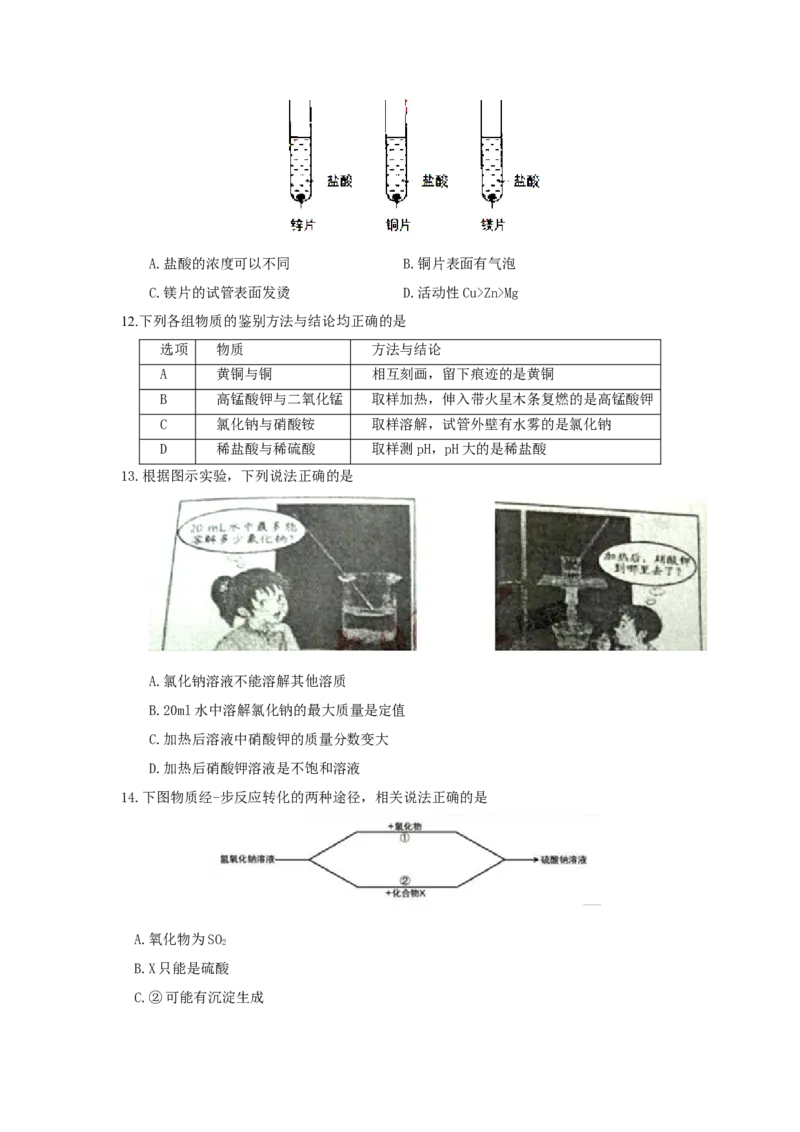 四川省成都市2018届中考化学试题（word版，含答案）_初中化学_01.人教版初中化学_06.初中化学中考真题