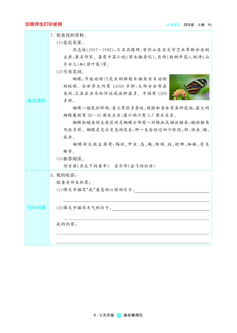 53预习单小学语文4年级上册_26春四年级上下册人教版_四上英语合集人教版PEP英语四年级上册新教材（教学视频+课件+动画+音频+练习+教案）_17练习资料_小学英语（预习复习资料大礼包）