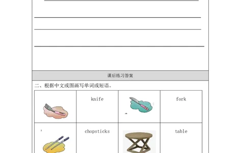 12Unit4AttablePartC_国家课_课后练习_26春四年级上下册人教版_四上英语合集人教版PEP英语四年级上册新教材（教学视频+课件+动画+音频+练习+教案）_17练习资料_《小学英语》