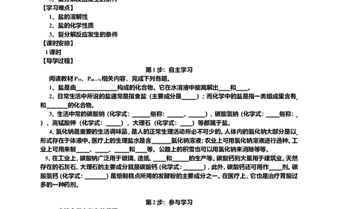 第十一单元学案_初中化学_01.人教版初中化学_01.初中化学课件PPT--教案--试题_初中化学&mdash;课件&mdash;教案&mdash;试题-推荐_9年级下课件教案试题_9年级下教案_第11单元