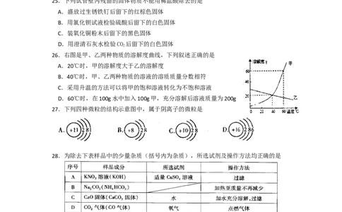 江苏省苏州市景范中学2014中考二模化学试题_初中化学_01.人教版初中化学_01.初中化学课件PPT--教案--试题_初中化学全套_化学试题