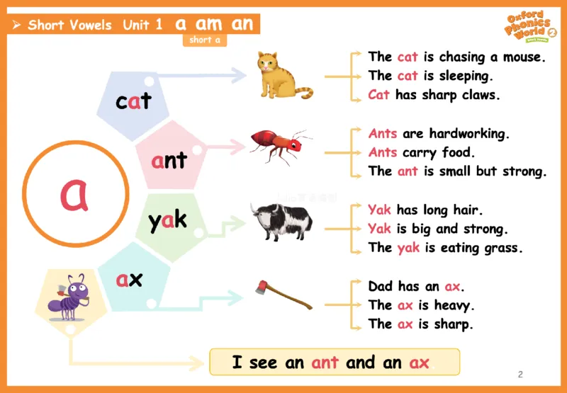 OPW2思维导图_《小学思维导图》_思维导图语数英第二套_英语_自然拼读1-5级思维导图