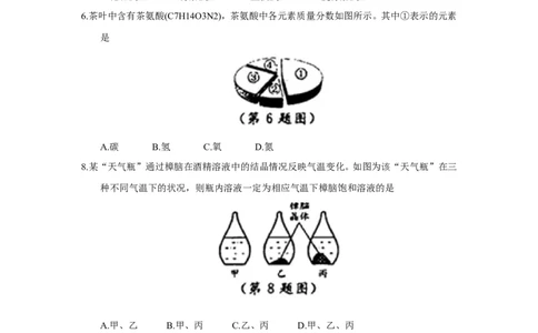浙江省温州市2018年中考化试题（word版，含答案）_初中化学_01.人教版初中化学_06.初中化学中考真题