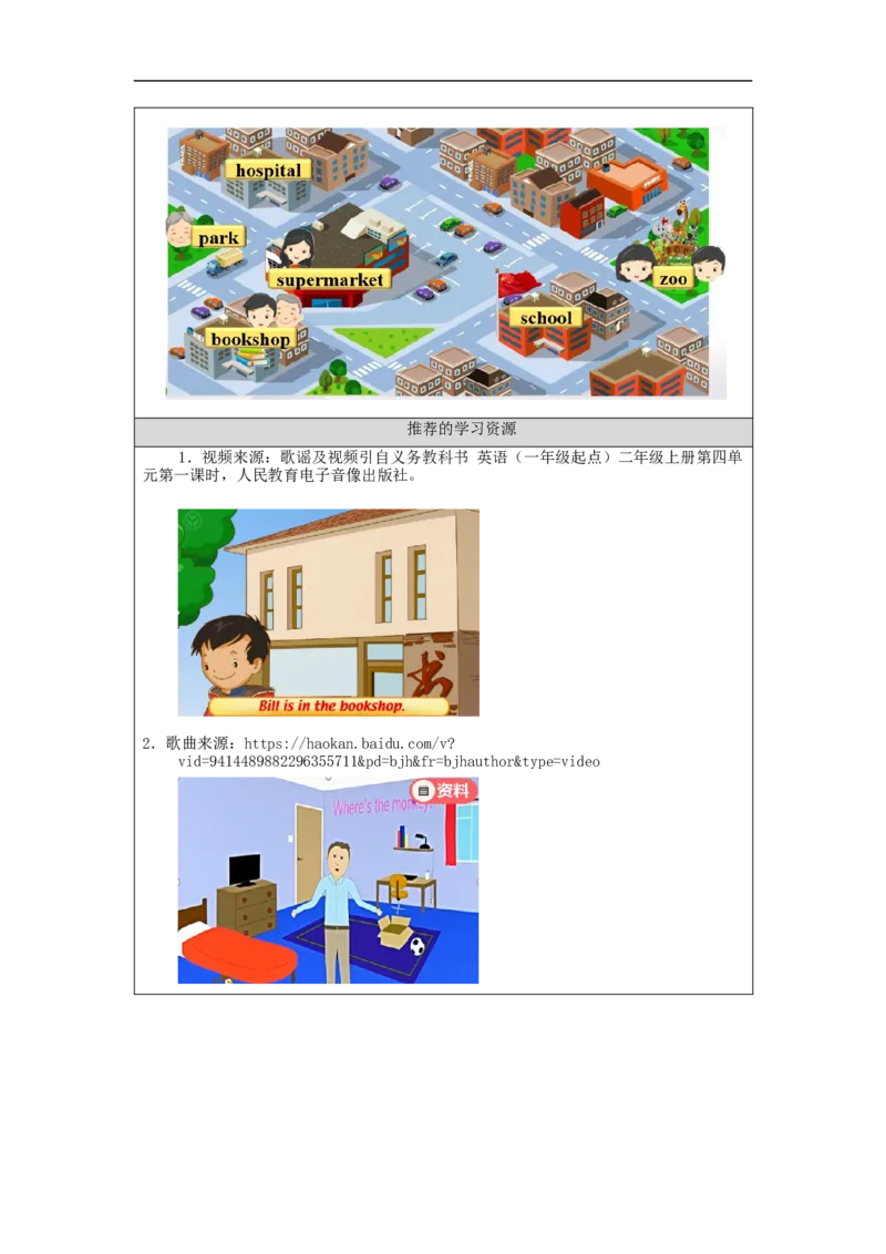 1028二年级英语(人教版)Unit+4+In+the+Community第一课时-3学习任务单_26春四年级上下册人教版_四上英语合集人教版PEP英语四年级上册新教材（教学视频+课件+动画+音频+练习+教案）