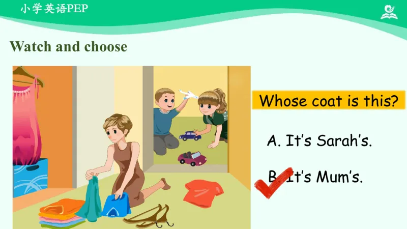 Unit5Myclothes-PartB课件_26春四年级上下册人教版_四上英语合集人教版PEP英语四年级上册新教材（教学视频+课件+动画+音频+练习+教案）_19同步教案课件_人教pep3_4年级下册_PDF课件