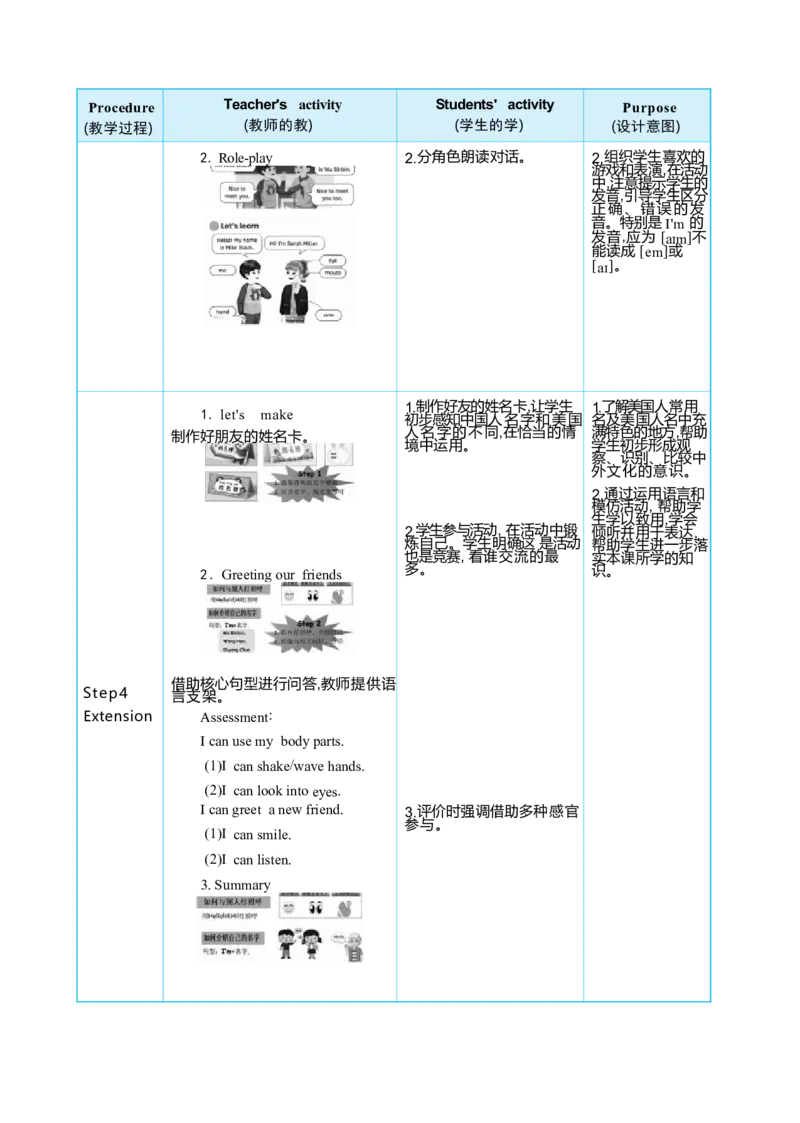 Unit1MakingfriendsPartAlet'stalk&let'slearn大单元整体教学设计_26春四年级上下册人教版_四上英语合集人教版PEP英语四年级上册新教材（教学视频+课件+动画+音频+练习+教案）_Unit1