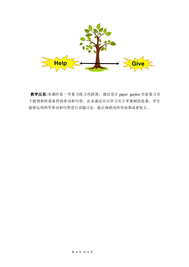 Unit4第6课时PartBStarttoread&PartCmakeapapergarden_26春四年级上下册人教版_四上英语合集人教版PEP英语四年级上册新教材（教学视频+课件+动画+音频+练习+教案）_19同步教案课件