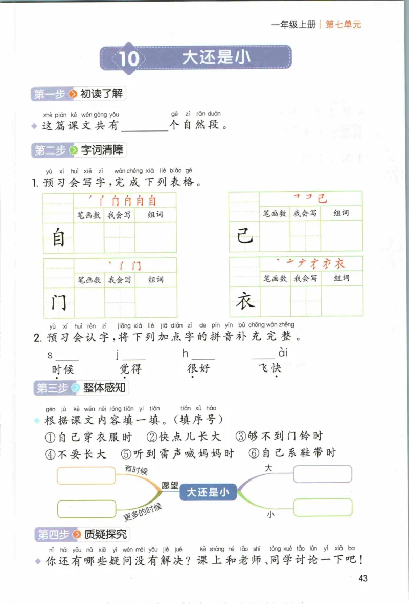 一本一年级上册语文高效预习单_26春四年级上下册人教版_四上英语合集人教版PEP英语四年级上册新教材（教学视频+课件+动画+音频+练习+教案）_17练习资料_《预习卡》_1-6上册