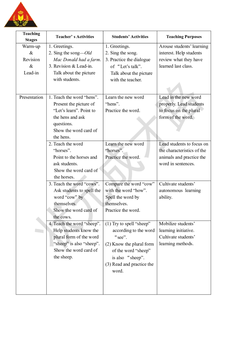 Thefifthperiod（第五课时）_26春四年级上下册人教版_四上英语合集人教版PEP英语四年级上册新教材（教学视频+课件+动画+音频+练习+教案）_19同步教案课件_人教pep3_3-6下册_4年级下册_Unit4