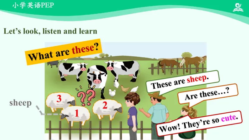 Unit4Atthefarm-PartB课件_26春四年级上下册人教版_四上英语合集人教版PEP英语四年级上册新教材（教学视频+课件+动画+音频+练习+教案）_19同步教案课件_人教pep3_4年级下册_PDF课件