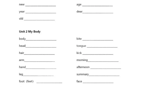 人教新起点三上单词默写表_26春四年级上下册人教版_四上英语合集人教版PEP英语四年级上册新教材（教学视频+课件+动画+音频+练习+教案）_17练习资料_小学英语（预习复习资料大礼包）_69