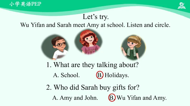 Unit3PartB课件_26春四年级上下册人教版_四上英语合集人教版PEP英语四年级上册新教材（教学视频+课件+动画+音频+练习+教案）_19同步教案课件_人教pep3_6年级下册_PDF课件