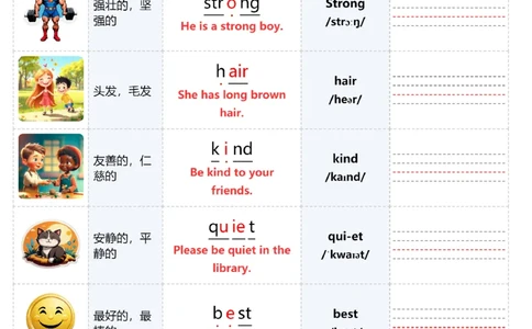 U2自然拼读单词表_26春四年级上下册人教版_四上英语合集人教版PEP英语四年级上册新教材（教学视频+课件+动画+音频+练习+教案）_09自然拼读单词表配扫码音频（pdf）
