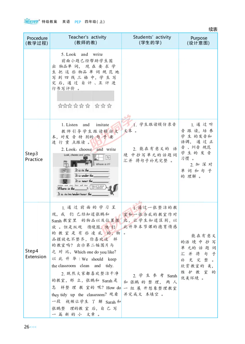 Unit1_26春四年级上下册人教版_四上英语合集人教版PEP英语四年级上册新教材（教学视频+课件+动画+音频+练习+教案）_19同步教案课件_人教pep3_小学英语PEP单独教案（3-6年级上下册）