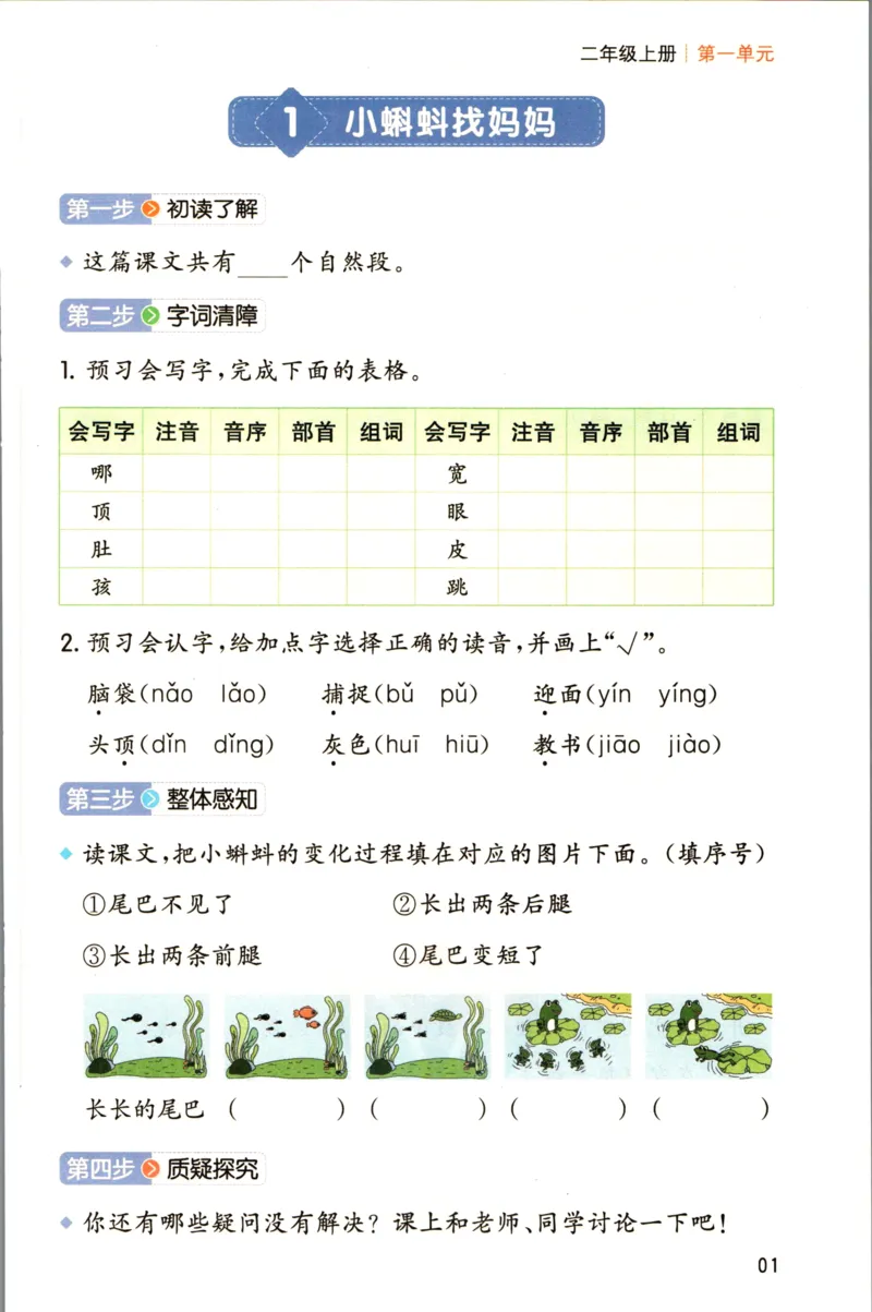 一本二年级上册语文高效预习单_26春四年级上下册人教版_四上英语合集人教版PEP英语四年级上册新教材（教学视频+课件+动画+音频+练习+教案）_17练习资料_《预习卡》_1-6上册