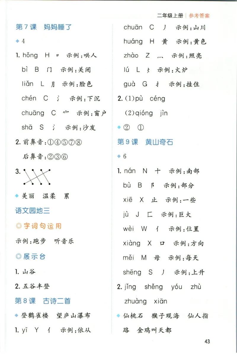 一本二年级上册语文高效预习单_26春四年级上下册人教版_四上英语合集人教版PEP英语四年级上册新教材（教学视频+课件+动画+音频+练习+教案）_17练习资料_《预习卡》_1-6上册