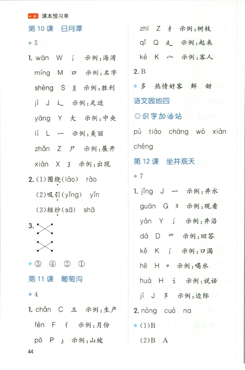 一本二年级上册语文高效预习单_26春四年级上下册人教版_四上英语合集人教版PEP英语四年级上册新教材（教学视频+课件+动画+音频+练习+教案）_17练习资料_《预习卡》_1-6上册