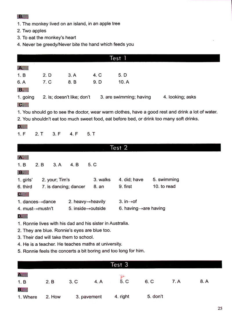 5英语~文霸答案-新_26春四年级上下册人教版_四上英语合集人教版PEP英语四年级上册新教材（教学视频+课件+动画+音频+练习+教案）_17练习资料_小学英语（预习复习资料大礼包）