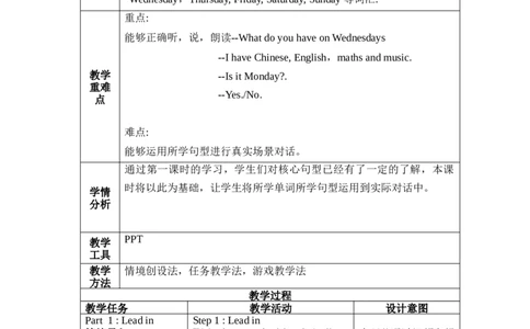 Unit2第2课时PartALet'slearn&Let'splay_26春四年级上下册人教版_四上英语合集人教版PEP英语四年级上册新教材（教学视频+课件+动画+音频+练习+教案）_19同步教案课件_人教pep3