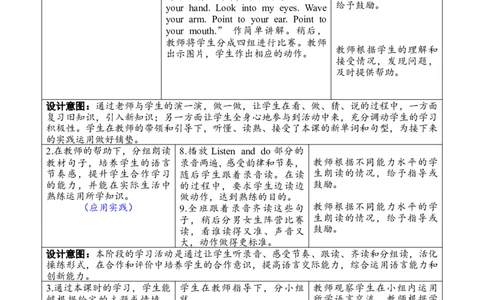 Unit1第二课时PartA（Let&rsquo;slearn&Listenanddo）_26春四年级上下册人教版_四上英语合集人教版PEP英语四年级上册新教材（教学视频+课件+动画+音频+练习+教案）_19同步教案课件_人教pep3