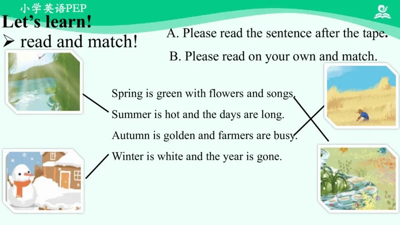 Unit2Myfavouriteseason-PartA课件_26春四年级上下册人教版_四上英语合集人教版PEP英语四年级上册新教材（教学视频+课件+动画+音频+练习+教案）_19同步教案课件_人教pep3_5年级下册
