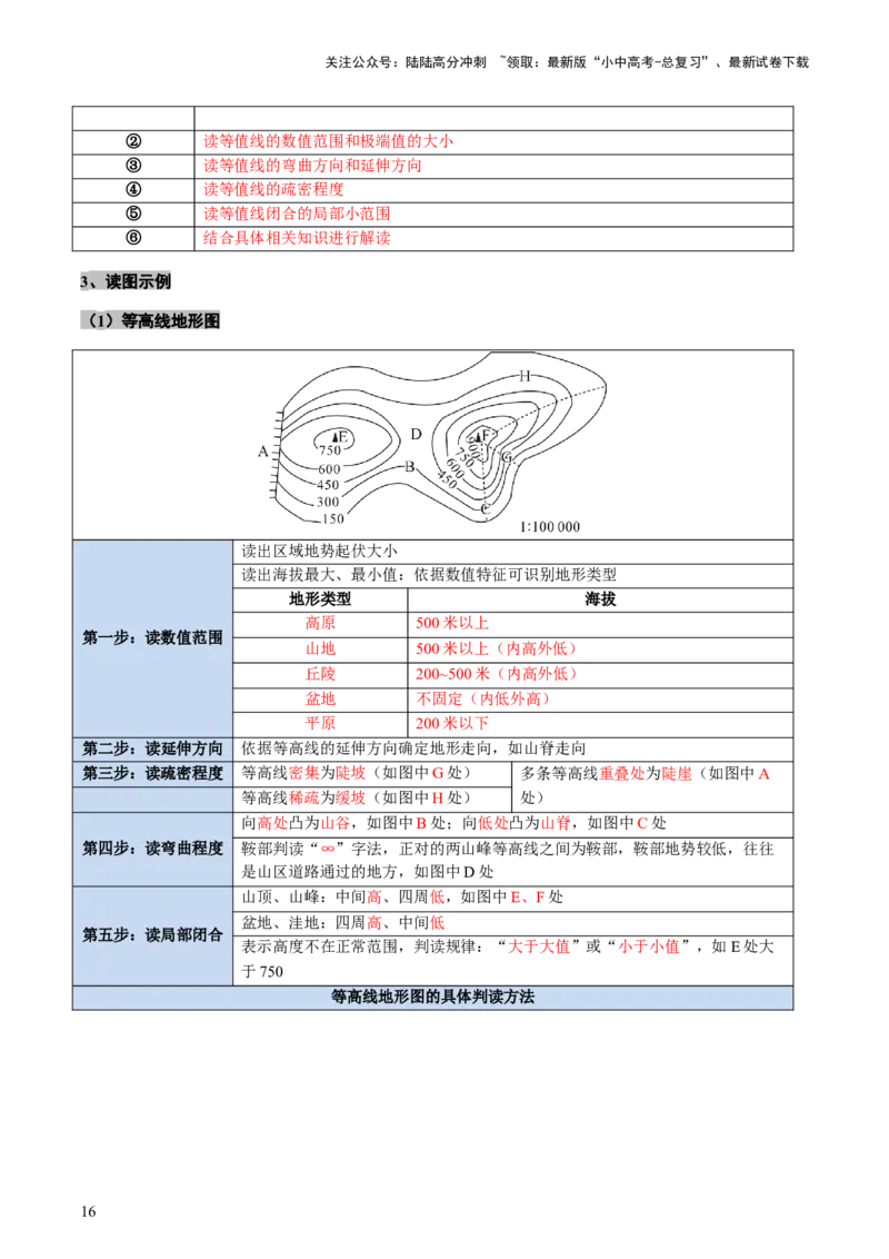 专题01读图、识图、用图（讲练）-2025年中考地理二轮复习（全国通用）（解析版）_02中考总复习（2026版更新中）_09-地理-中考总复习_2025中考地理复习资料_讲义+练习