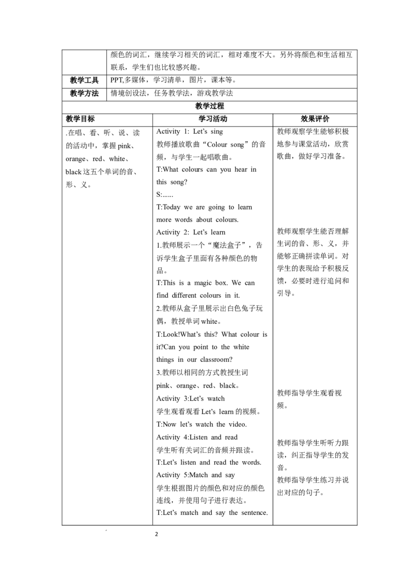 Unit5第5课时PartBLet'slearn&Listenanddo_26春四年级上下册人教版_四上英语合集人教版PEP英语四年级上册新教材（教学视频+课件+动画+音频+练习+教案）_19同步教案课件_人教pep3_3-6上册