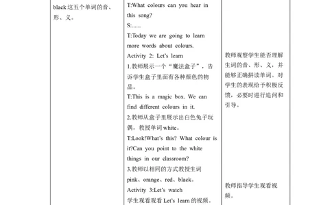 Unit5第5课时PartBLet'slearn&Listenanddo_26春四年级上下册人教版_四上英语合集人教版PEP英语四年级上册新教材（教学视频+课件+动画+音频+练习+教案）_19同步教案课件_人教pep3_3-6上册