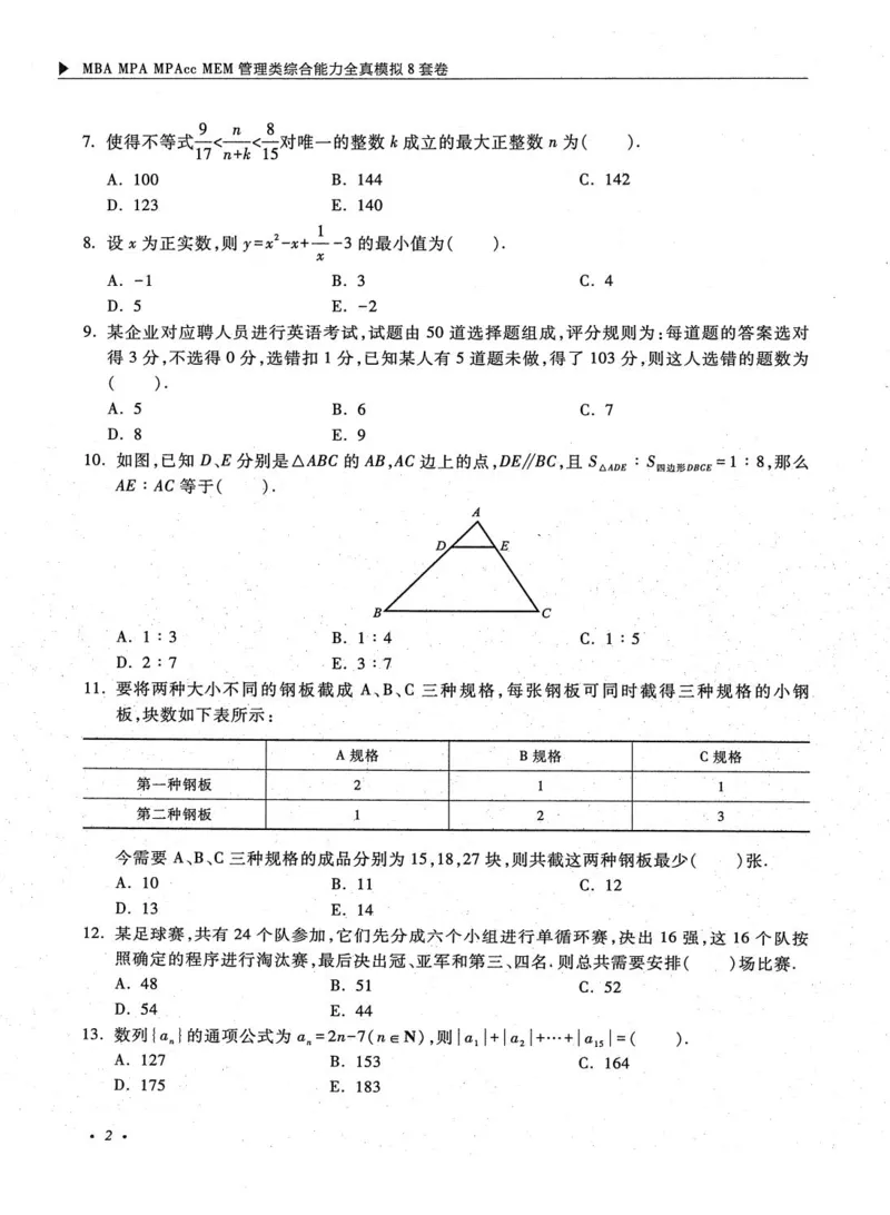 2026考研管理类综合能力全真模拟8套卷-王杰通_01.2026考研专业课管综199_00.2026考研管综书籍扫描