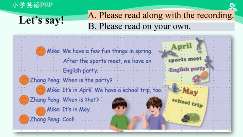 Unit3MySchoolCalendarPartA课件_26春四年级上下册人教版_四上英语合集人教版PEP英语四年级上册新教材（教学视频+课件+动画+音频+练习+教案）_19同步教案课件_人教pep3_5年级下册_PDF课件