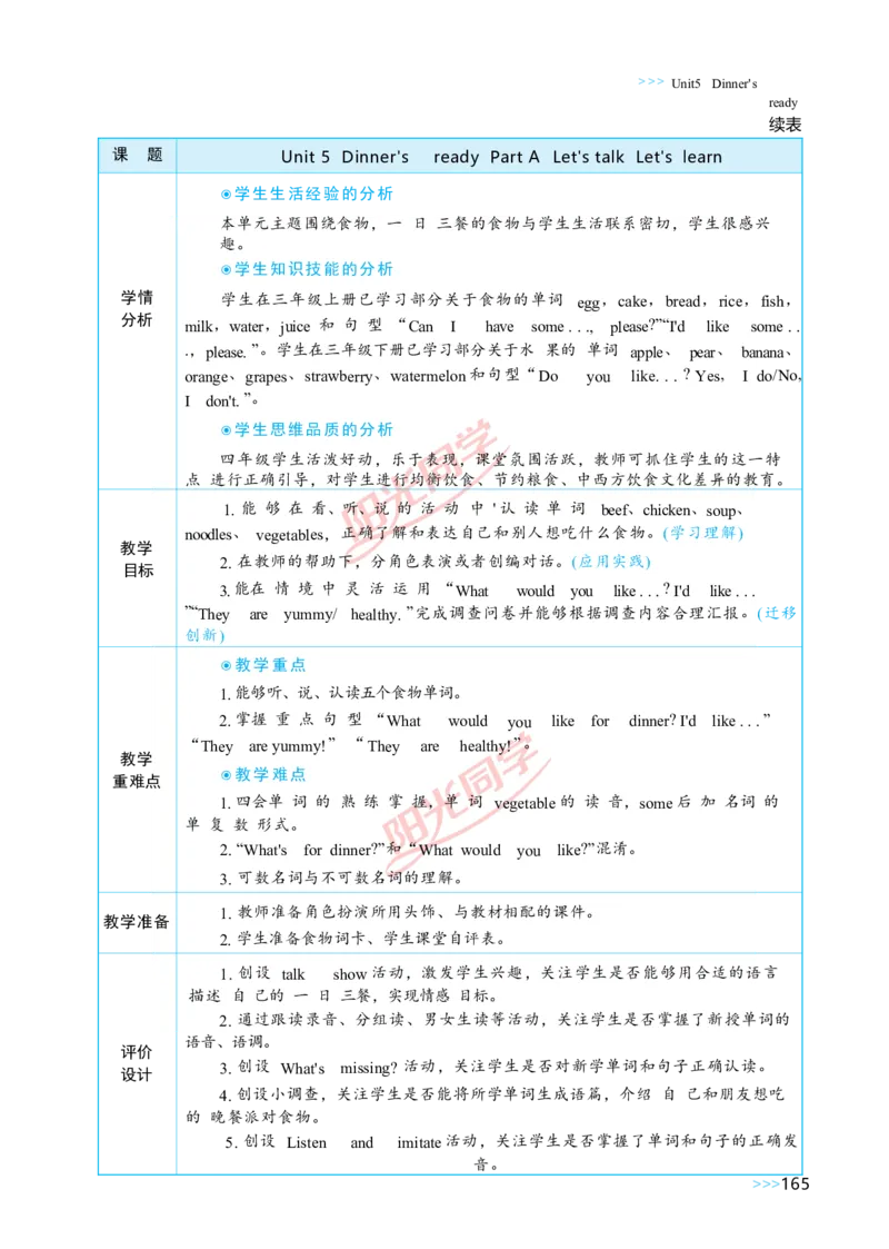 Unit5_26春四年级上下册人教版_四上英语合集人教版PEP英语四年级上册新教材（教学视频+课件+动画+音频+练习+教案）_19同步教案课件_人教pep3_小学英语PEP单独教案（3-6年级上下册）