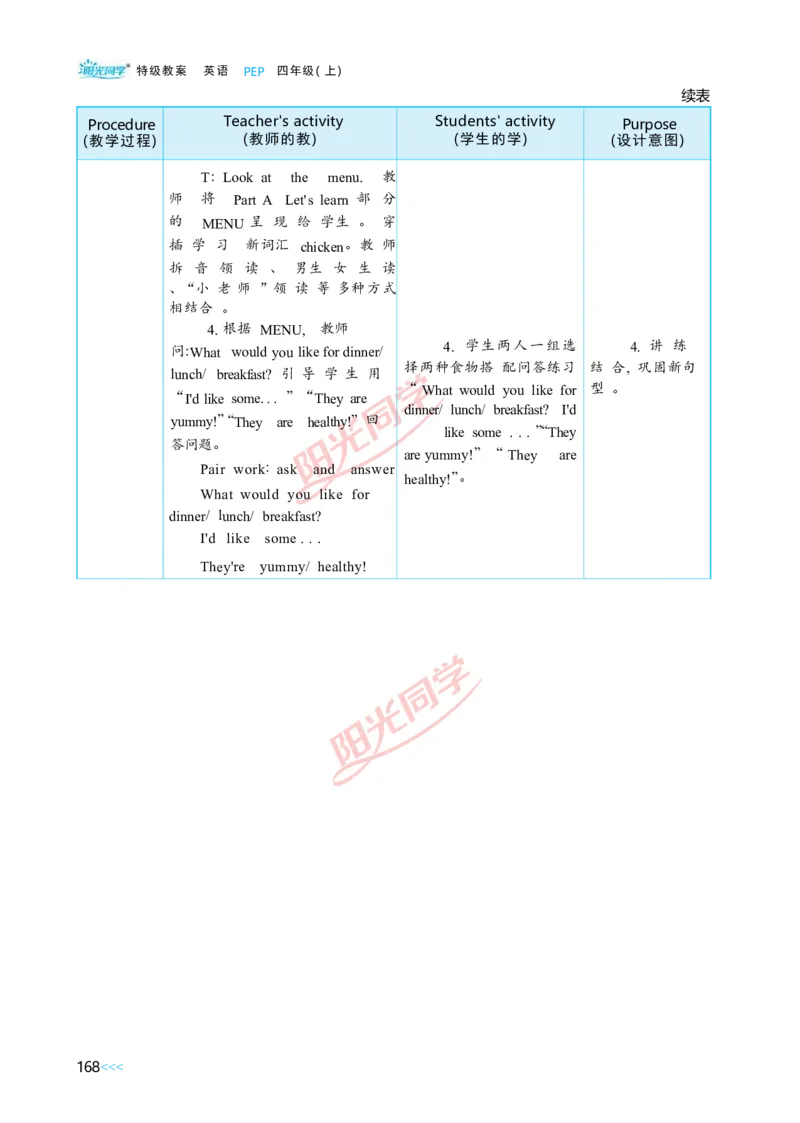 Unit5_26春四年级上下册人教版_四上英语合集人教版PEP英语四年级上册新教材（教学视频+课件+动画+音频+练习+教案）_19同步教案课件_人教pep3_小学英语PEP单独教案（3-6年级上下册）
