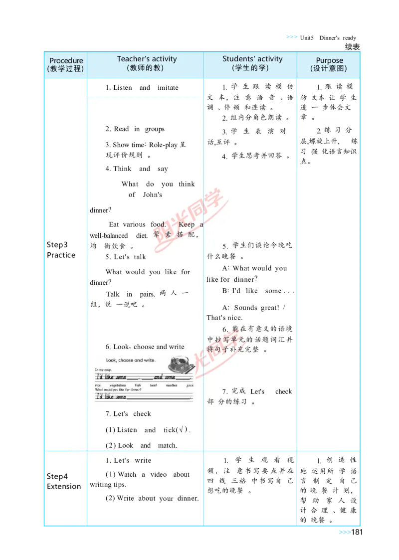 Unit5_26春四年级上下册人教版_四上英语合集人教版PEP英语四年级上册新教材（教学视频+课件+动画+音频+练习+教案）_19同步教案课件_人教pep3_小学英语PEP单独教案（3-6年级上下册）