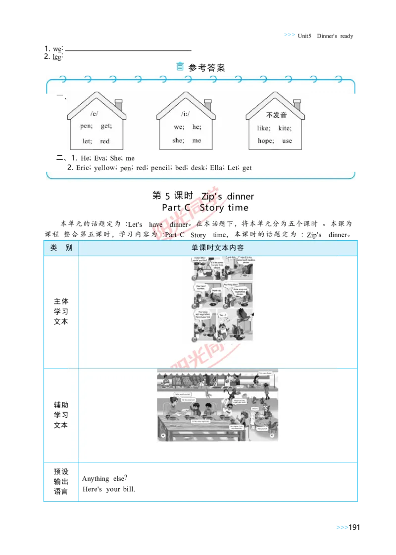 Unit5_26春四年级上下册人教版_四上英语合集人教版PEP英语四年级上册新教材（教学视频+课件+动画+音频+练习+教案）_19同步教案课件_人教pep3_小学英语PEP单独教案（3-6年级上下册）