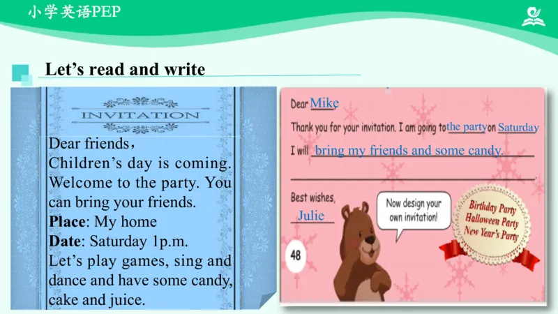 RecycleMike'shappydays(Day5-Day8)课件_26春四年级上下册人教版_四上英语合集人教版PEP英语四年级上册新教材（教学视频+课件+动画+音频+练习+教案）_19同步教案课件_人教pep3_6年级下册