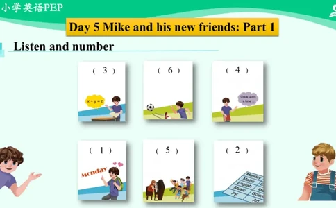 RecycleMike'shappydays(Day5-Day8)课件_26春四年级上下册人教版_四上英语合集人教版PEP英语四年级上册新教材（教学视频+课件+动画+音频+练习+教案）_19同步教案课件_人教pep3_6年级下册