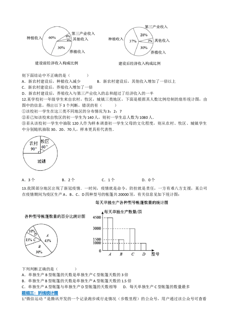 专题33统计（原卷版）_中考数学一轮复习word_原卷版