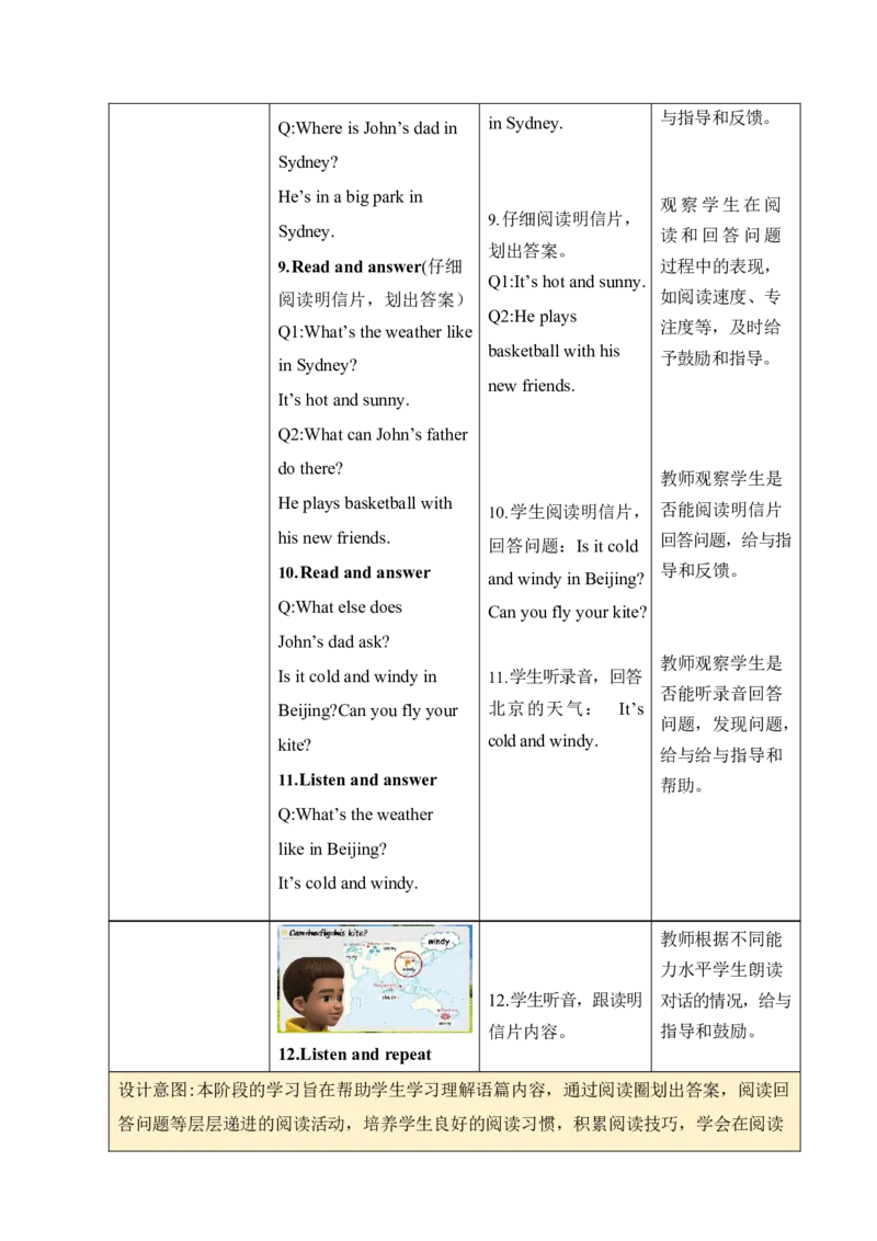 Unit5第五课时_26春四年级上下册人教版_四上英语合集人教版PEP英语四年级上册新教材（教学视频+课件+动画+音频+练习+教案）_19同步教案课件_人教pep3_3-6上册_4年级上册（25秋新教材）