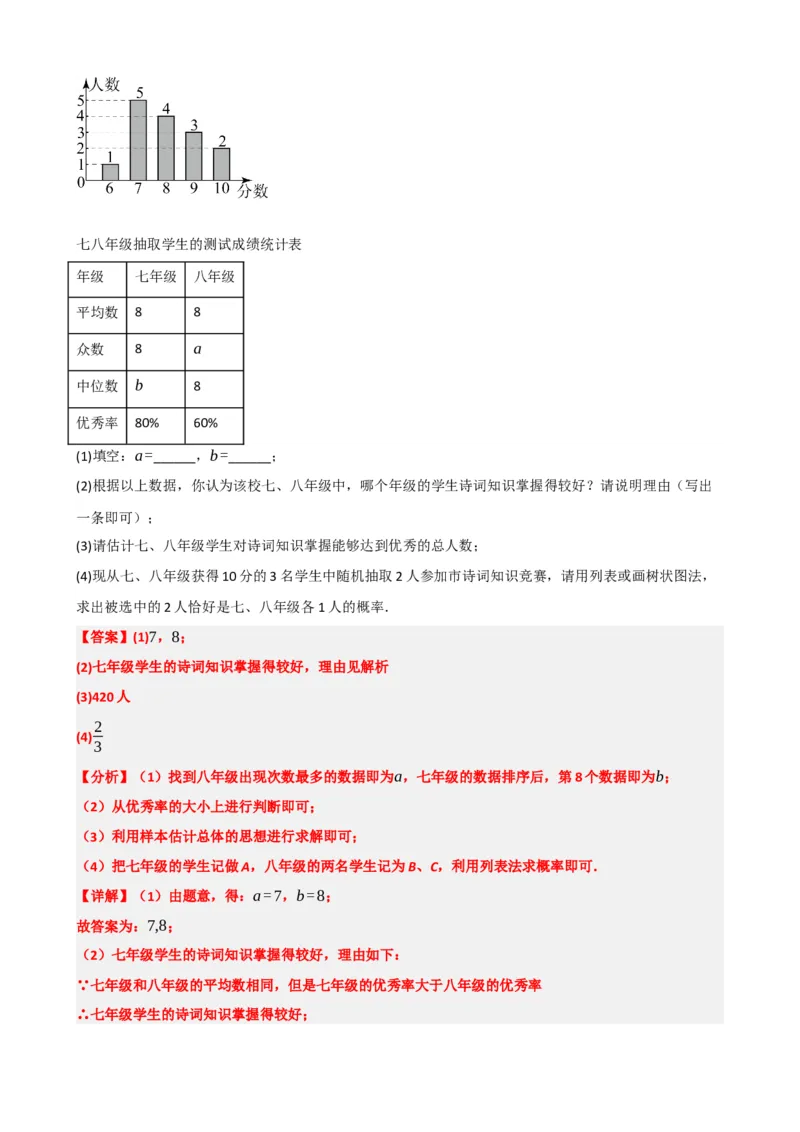 专题34概率（解析版）_中考数学一轮复习word_解析版