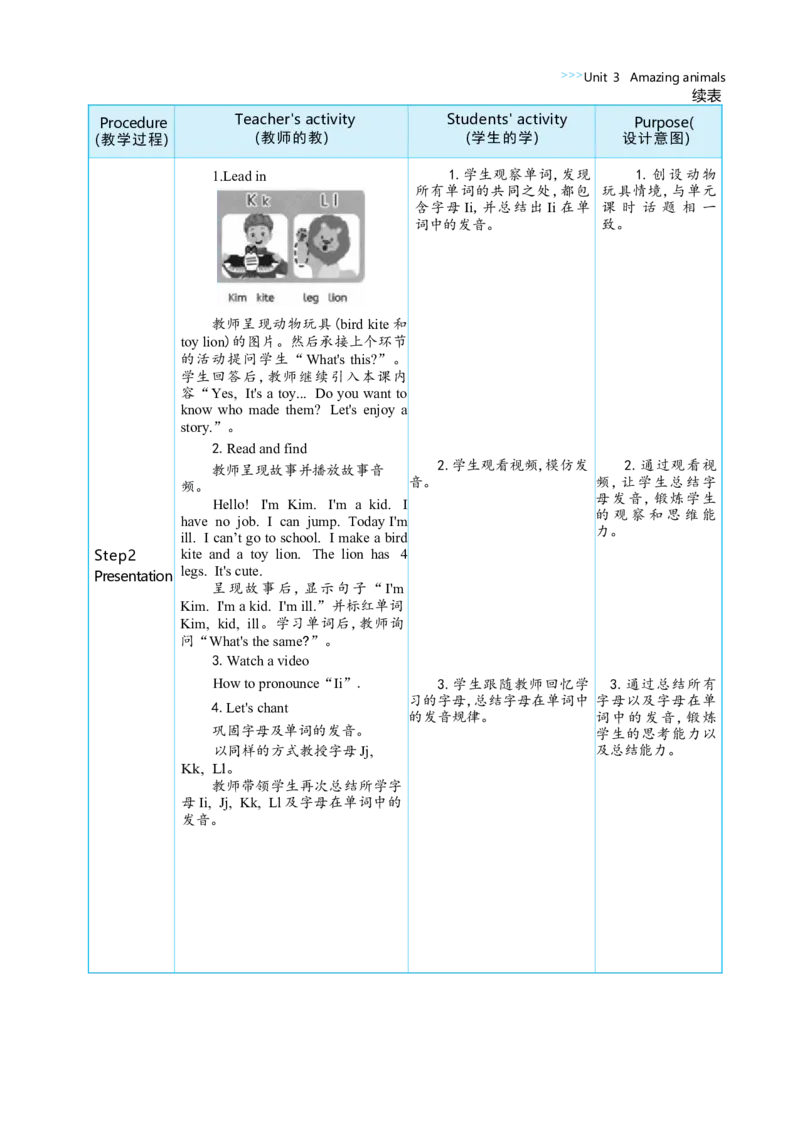 Unit3AmazinganimalsPartALettersandsounds大单元整体教学设计_26春四年级上下册人教版_四上英语合集人教版PEP英语四年级上册新教材（教学视频+课件+动画+音频+练习+教案）_19同步教案课件