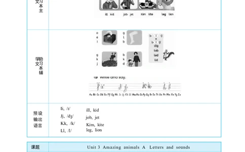 Unit3AmazinganimalsPartALettersandsounds大单元整体教学设计_26春四年级上下册人教版_四上英语合集人教版PEP英语四年级上册新教材（教学视频+课件+动画+音频+练习+教案）_19同步教案课件