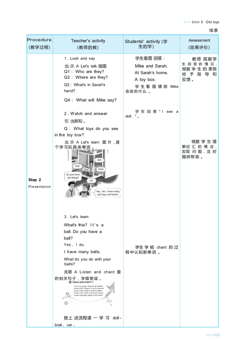 Unit5Oldtoys_26春四年级上下册人教版_四上英语合集人教版PEP英语四年级上册新教材（教学视频+课件+动画+音频+练习+教案）_19同步教案课件_人教pep3_3-6下册_《状元大课堂教案》25春