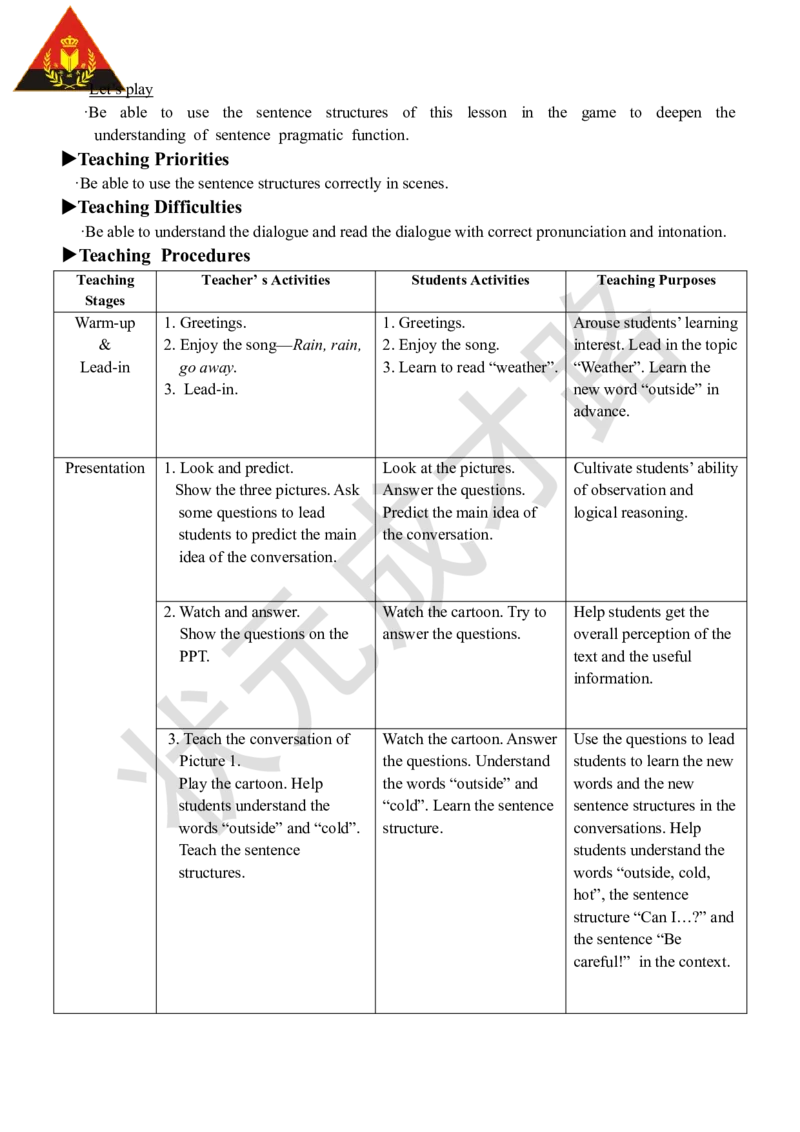 Thefirstperiod（第一课时）_26春四年级上下册人教版_四上英语合集人教版PEP英语四年级上册新教材（教学视频+课件+动画+音频+练习+教案）_19同步教案课件_人教pep3_3-6下册_4年级下册_Unit3