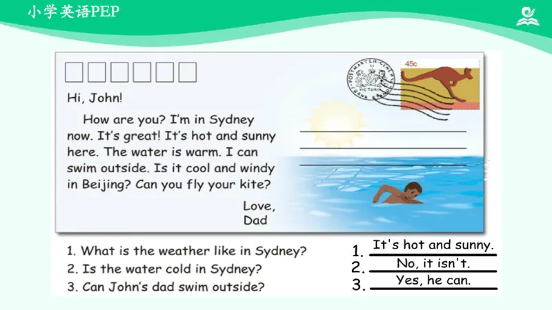 Unit3PartB课件_26春四年级上下册人教版_四上英语合集人教版PEP英语四年级上册新教材（教学视频+课件+动画+音频+练习+教案）_19同步教案课件_人教pep3_4年级下册_PDF课件