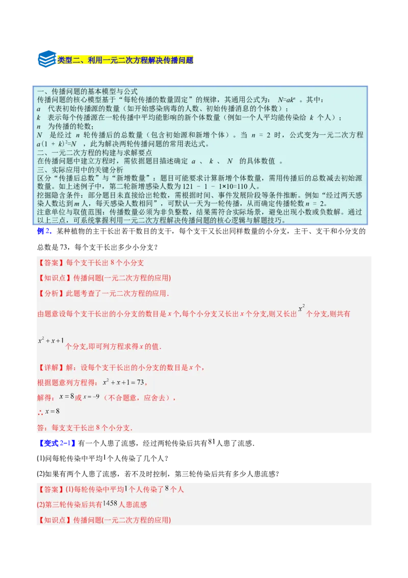专题02一元二次方程的应用的五类综合题型（压轴题专项训练）（教师版）_初中数学_九年级数学上册（人教版）_压轴题专项-V5_2026版