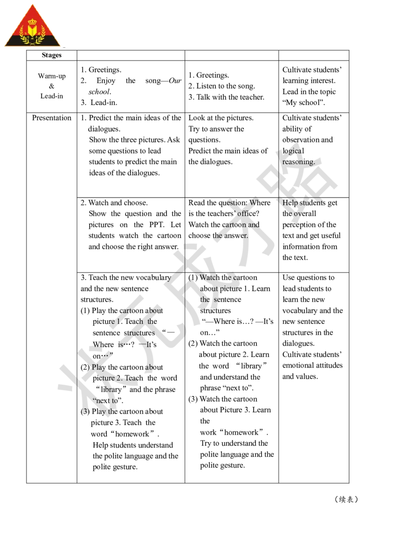 Thefirstperiod（第一课时）_26春四年级上下册人教版_四上英语合集人教版PEP英语四年级上册新教材（教学视频+课件+动画+音频+练习+教案）_19同步教案课件_人教pep3_3-6下册_4年级下册_Unit1